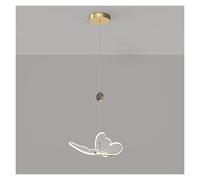 Duplex Building Chandelier Pendant Lighting Living Room Lamp Creative Red Butterfly Art Lamp Decorative Home Decor Loft Style Modern LED Chandelier (Singlehead20cm Threecolor)