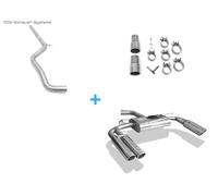 Duplex Impianto Completo Racing da Catalizzatore Audi A3 8V Limo 1.5 Ogni 2x80mm