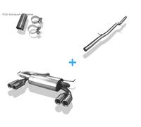 Duplex Impianto Completo Racing da Kat. Audi S3 8L 2x76mm Rotondo Arrotolato