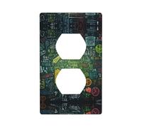 Duplex Outlet Piastra di Copertura Matematica Domanda Stampata Piastre Da Parete Per Prese Elettriche Piastra A Parete Decortive Interruttore Della Luce Copertura Per Camera Da Letto Cucina Home