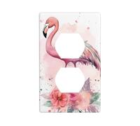 Duplex Outlet Piastra di copertura Vintage Boho Flamingo Floreali Stampato Piastre Da Parete Per Prese Elettriche Piastra Da Parete Decortive Interruttore Della Luce Copertura Per Camera Da Letto