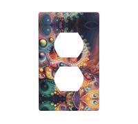Duplex Presa Decorativa Piastra A Parete Presa Elettrica Interruttore Della Luce di Qualità Frontalino Piastra di Interruttore per la Decorazione Domestica 4.5 X 7.0 cm Immagine di Oggetti Strani
