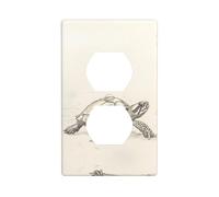 Duplex Presa Decorativa Piastra Da Parete Presa Elettrica Interruttore Della Luce di Qualità Frontalino Piastra di Interruttore per la Decorazione Domestica 4,5 X 7 cm Schizzo di Piccola Tartaruga