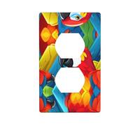 Duplex Presa Decorativa Piastra Da Parete Presa Elettrica Interruttore Della Luce di Qualità Frontalino Piastra di Interruttore per la Decorazione Domestica 4,5 X 7 cm Bellissimo Parrot Bird Stampato