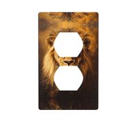 Duplex Presa Decorativa Piastra Da Parete Presa Elettrica Interruttore Della Luce Placca di Qualità Frontale Piastra di Interruttore per la Decorazione Domestica 4,5 X 7 cm Il Re Leone Sordo Stampato