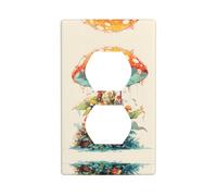 Duplex Presa Decorativa Piastra Da Parete Presa Elettrica Interruttore Della Luce Qualità Frontalino Piastra di Interruttore per la Decorazione Domestica 4.5 X 7.0 cm Ombrello Fungo Stampato
