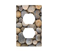 Duplex Presa Decorativa Piastra Da Parete Presa Elettrica Interruttore Della Luce Qualità Frontalino Piastra di Interruttore per la Decorazione Domestica 4.5 X 7.0 cm Petoskey Stone Stampato