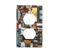 Duplex Presa Decorativa Piastra Da Parete Presa Elettrica Interruttore Della Luce Qualità Frontalino Piastra di Interruttore per la Decorazione Domestica 4.5 X 7.0 cm Immagine Frammenti di Memoria