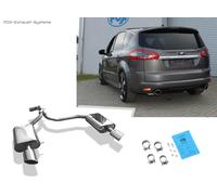 Duplex Scarico Sportivo Ford S-MAX 115x85mm Ovale Arrotolato