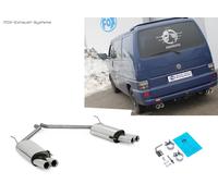 Duplex Scarico Sportivo VW T4 Bus Transporter Caravelle Multivan 2x80 Rotondo