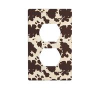 Duplex Socket Decorative Wall Plate WHJSHOP Brown Mucca Spot Stampe Decorazione da Parete Flessibile per Soggiorno Camera da Letto Bagno