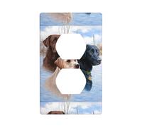 Duplex Socket Decorative Wall Plate YYHHAOFA Labrador Retrievers Pattern Decorazione da Parete Flessibile per Soggiorno Camera da Letto Bagno