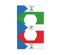 Duplex Socket Piastra da parete decorativa Bandiera della Guinea Equatoriale Stampe Accessori per la casa Flessibile Resistente al Calore Pratico per Uso Residenziale