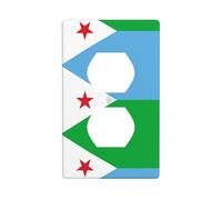 Duplex Socket Piastra da parete decorativa Bandiera di Gibuti Stampe Accessori per la casa Flessibile Resistente al Calore Pratico per Uso Residenziale