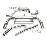 Duplex stainless steel catback +downpipe exhaust scarico per Golf VI 2.0 tfsi