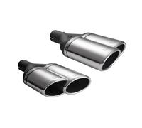 Duplex Terminale Scarico N2-55 Ovale 220x80 Tubo Finale Doppio Set Spina 50mm