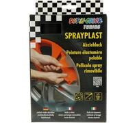 Dupli Color - 2 bombolette spray, 400 ml, vernice termoplastica a spruzzo, per verniciare cerchioni o altri componenti, colore nero, effetto lucido; crea uno strato di vernice successivamente removibile a strappo