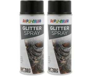 DUPLI-COLOR 332609 GLITTER SPRAY argento trasparente 400 ml (Confezione da 2)