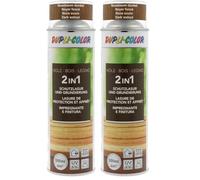 DUPLI-COLOR 391507 IMPREGN LEGNO 2IN1 Noce scuro 500 ml (Confezione da 2)