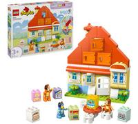 LEGO DUPLO Bluey: Casa della Famiglia Bluey con Gioco di Memoria - Giochi Educativi con 3 Personaggi, Casetta con Finestre Apribili e Gioco da Tavolo - Regalo per Bambine e Bambini 3+ Anni - 10459