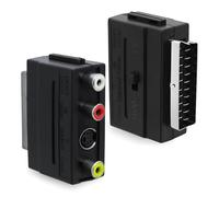 Dupoem Adattatore SCART a 3X RCA in Out + adattatore S-Video S-VHS AV Audio Video