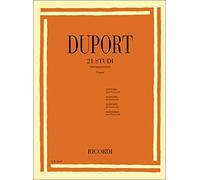 DUPORT 21 Studi per Violoncello | Crepax | Livello Intermedio Avanzato | Tecnica Studio Esercizi Progressivi Studenti Insegnanti Conservatorio | Repertorio Violoncello Classico | Spartito Ricordi