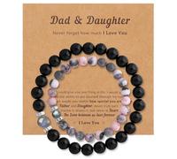 DUQGUHO Mommy and Me Braccialetti per la festa della mamma, regalo per mamma da figlia, figlio, gioielli coordinati per madre e figlia, regalo per il ritorno a scuola, 6/8 mm, regalo di compleanno per