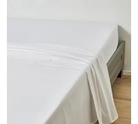 Duquennoy & Lepers 1867 Linge de lit - Lenzuolo piatto 2 persone 240 x 300 in percalle di cotone 80 fili di qualità - tinta unita bianco