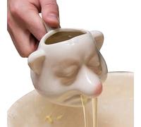 Duqulle Divertente Separatore di Tuorlo D', Divertente Separatore di Uova dal Naso con Moccio, Tazza Separatore di Tuorlo D' in Ceramica, Tazza Separatore di Albume D'