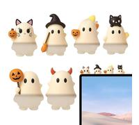 Duqulle Fantasma Per Telefono | Adesivo Rimovibile per Halloween con Applicazione Facile,6 Pezzi Decorativi Per Computer Tablet E Telefono