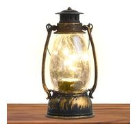 Duqulle Lanterna a Batteria, Lanterna Portatile, Luci con Effetto Fiamma Tremolante Stile Vintage per Notte Giardino Casa Escursionismo Emergenze Patio Tende