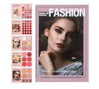 Duqulle Palette di ombretti per trucco, design a libro, palette di ombretti, pigmentazione , evidenziatore naturale con glitter per donne e ragazze come idea regalo