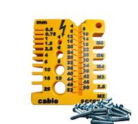 Duqulle Verificatore Filetti - Strumento di Misura Compatto e Robusto - Calibro Per Filo E Lamiera | Per Officina Elettricista Riparatore Falegname Architetto Ingegnere