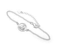 DUR A1626 - Bracciale da donna Ahoi in argento sterling 925, lunghezza 17 cm, motivo: nave a vela, 17 cm, Argento sterling, Nessuna pietra preziosa
