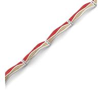 DUR -Gioielli Bracciale da donna Onda con sabbia da spiaggia e corallo a mosaico - Argento 925 rodiato - fatto a mano - 20,5 cm - Elegante gioiello A1836, Länge: 205 mm, Breite: 7 mm, corallo, argento