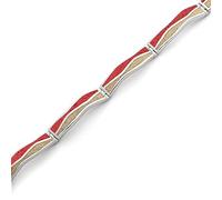 DUR -Gioielli Bracciale da donna Onda con sabbia da spiaggia e corallo a mosaico rosso - argento 925 rodiato - fatto a mano - 16,5 cm - gioielli in argento marittimo A1825, Länge: 165 mm, Breite: 7 mm