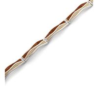 DUR -Gioielli Bracciale da donna Onda con sabbia spiaggia e sabbia ambra, argento 925 rodiato - fatto a mano - 20,5 cm - gioielli marittimi A1834, Länge: 205 mm, Breite: 7 mm, Argento 925, sabbia da