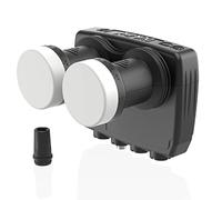 DUR-line 6° Monoblock Unicable LNB - Astra 19,2°E + Hotbird 13°E - 24 partecipanti & 2 satelliti (MB6-UK) - Doppio LNB con funzione monocavo - Full HD, 4K, 8K, 3D - resistente alle intemperie +