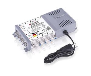 DUR-line Multiswitch MS 5/8 G-HQ - SAT per 8 abbonati/TV - con Alimentatore a Risparmio energetico - Made in Germany - Multiswitch [Digitale, HDTV, FullHD, 4K, UHD]