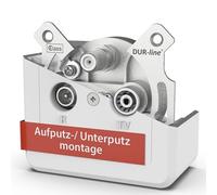 DUR-line Presa antenna 3 fori SAT Cavo HDTV-T Radio Unicable adatto per Superficie e murato (presa di passaggio, adatto digitali)