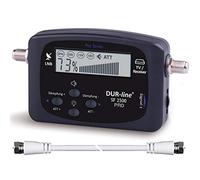 DUR-Line® SF 24XX - Misuratore satellitare per la regolazione precisa dell'antenna satellitare digitale, con elevata sensibilità in ingresso, cavo F e istruzioni in lingua tedesca