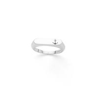 DUR Signet R6017.52 - Anello in argento sterling 925 con ancoraggio ossidato al laser, misura 52