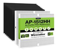 Durabasics, set 2 filtri HEPA e 8 prefiltri pretagliati a carbone attivo, compatibili con purificatori d’aria Coway AP-1512HH e Mighty Air