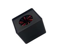 Durability Mics Flag Station Cube Mics Flag Stand con pellicola elastica per fissaggio sicuro e personalizzazione Microfono ABS Loghi Stazione bandiera