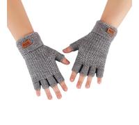 Durability Thermals Mezza Finger Gloves Uomo Freddo Antivento | Tipo pesante, morbido tessuto termico lavorato a maglia, antivento e protezione dal freddo, motociclismo, uso quotidiano