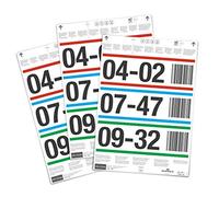 Durable 102802 Inserti per Buste Logistica 210 x 74 mm, 60 Inserti su Fogli A4, Bianco