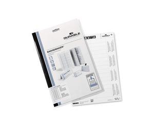Durable 146102 Badgemaker, PrinTable Name Badge Insert Sheets, White, 17 x 67 mm