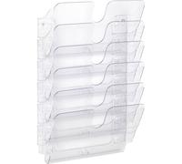 Durable 1700014401 FLEXIPLUS 6 A4 QUER Porta depliant Nero, Trasparente DIN A4