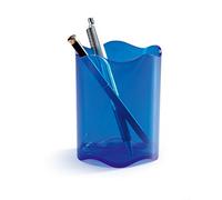 Durable 1701235540 Porta Penne Trend, Ottimale per Penne, Forbici, Diametro 80 mm, Altezza 102 mm, Blu Traslucido