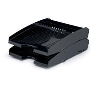 Durable 1701626060 - Vaschetta Portacorrispondenza Trend, Impilabile, per Documenti Formato A4 e C4, 250 x 70 x 337 mm, Nero